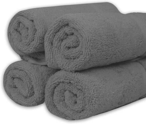 Premium Hand Towels - 6 Pack Absorbent Cotton Hand Towels for Bathroom, Kitchen, Gym, Spa - Soft, Quick Dry, and Durable Towels Set 16x30'' (Light Grey) - Image 6