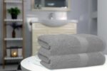 Luxury Bath Towels - 4 Pack Ultra Soft and Absorbent Cotton Bath Towels for Bathroom, Spa, and Hotel Use - Quick-Dry and Durable Towels Set 27x54'' (Light Grey) - Image 4