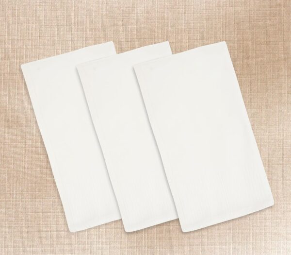 Dish Cloth Towels - White Dish Towel 15'' x 25'' - 100% Cotton Super Absorbent Kitchen Towels, Soft Reusable Cleaning Bar and Tea Towel Set (6 Pack, White) - Image 2